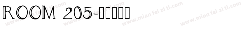 ROOM 205字体转换